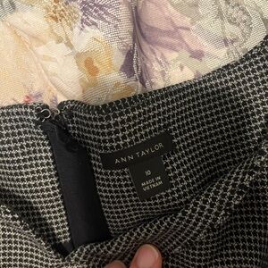 Ann Taylor Black & White Textured Tweed Skirt